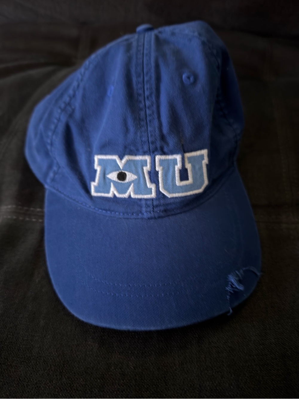 Disney Blue 'MU' Embroidered Baseball Cap